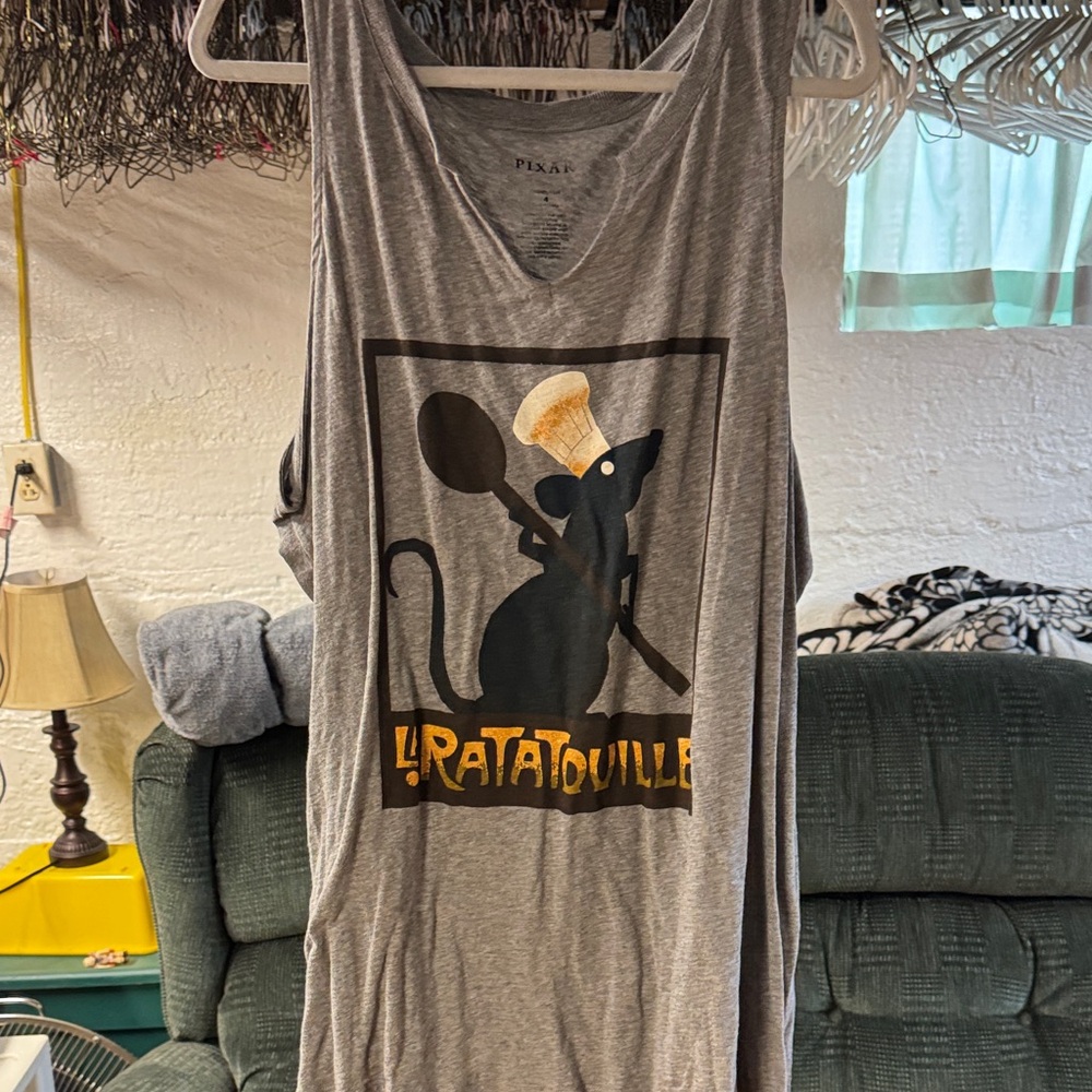 Pixar Gray Ratatouille Tank Top